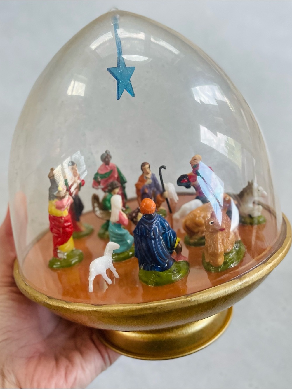 Vintage Ohio Art Revolving Musical Dome Rotating Nativity Scene Christmas Decor - Picture 8 of 8